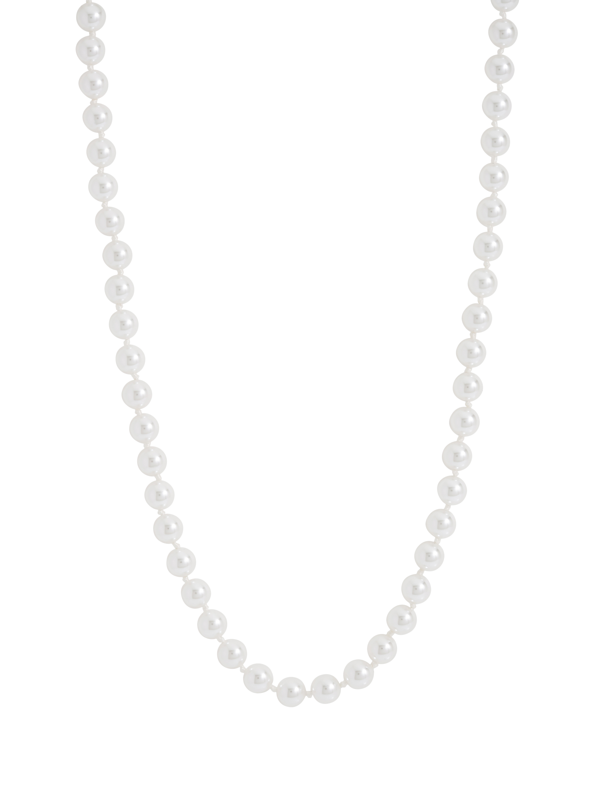 Product image 1 of 3, which shows Jon Richard Knotted Pearl Necklace, Silver