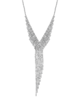 Jon Richard Crystal Statement Drop Necklace, Silver