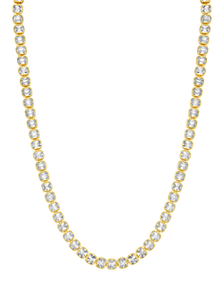 Jon Richard Crystal Tennis Necklace, Gold, Gold