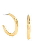 Jon Richard Polished Twist Hoop Earrings, Gold
