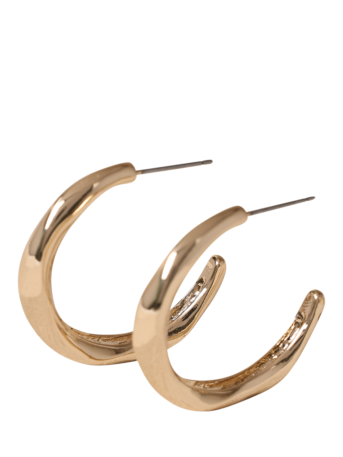 Product image 5 of 5, which shows Jon Richard Polished Twist Hoop Earrings, Gold