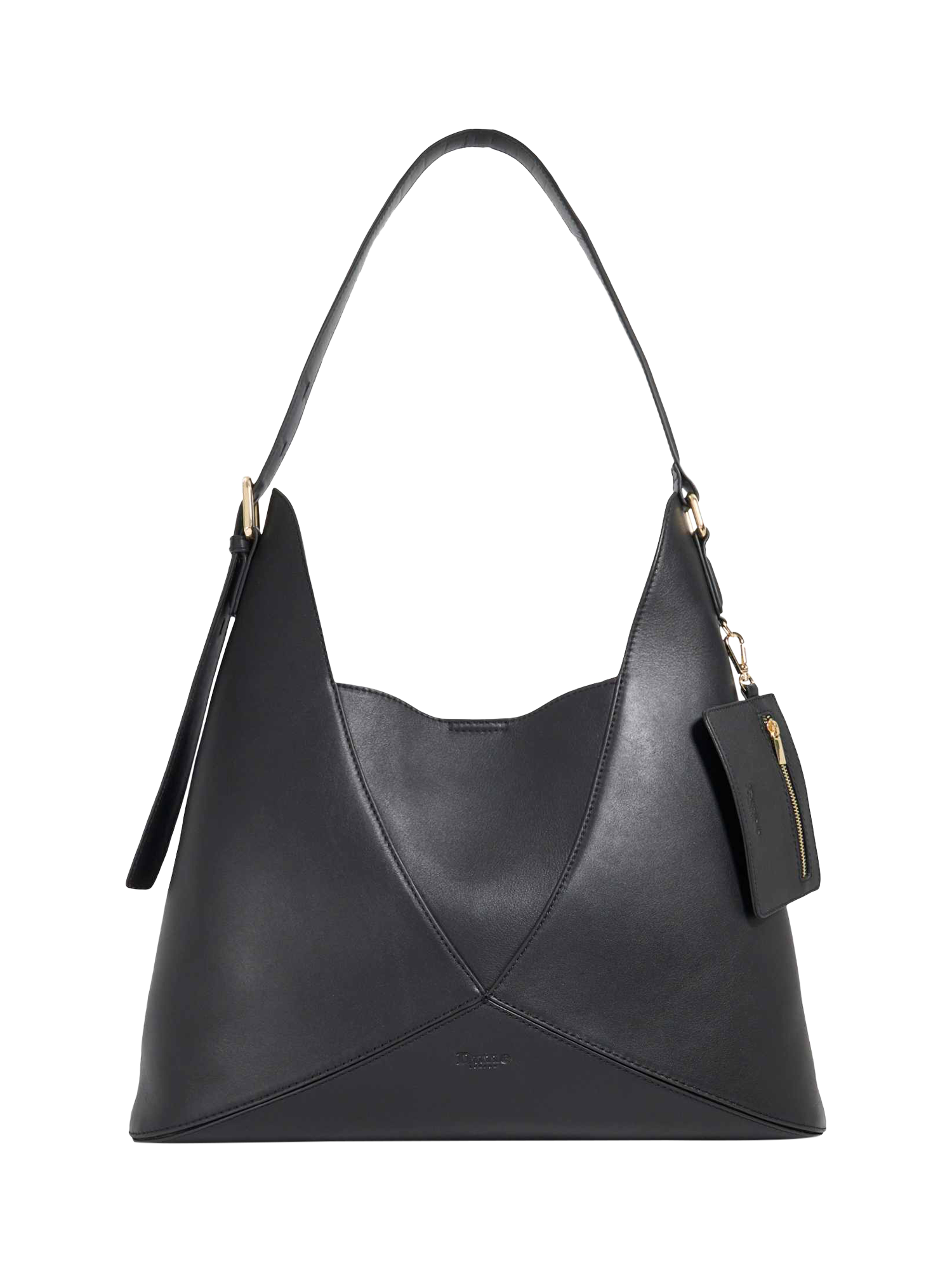 Product image 1 of 5, which shows Dune London Dearest Leather Tote Bag, Black