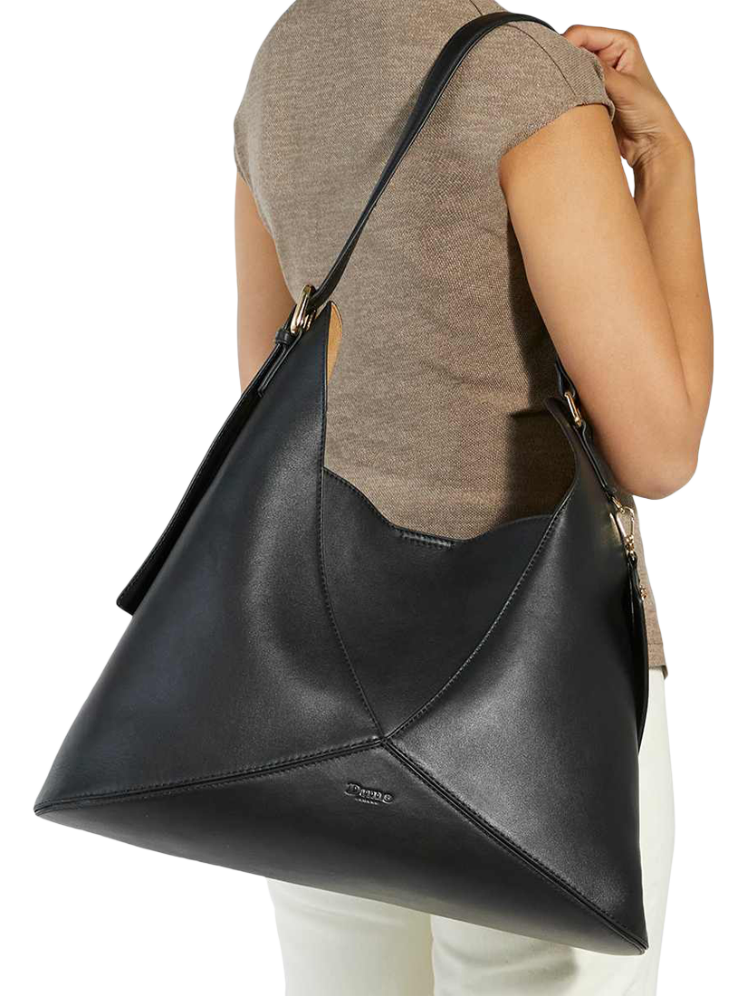 Product image 2 of 5, which shows Dune London Dearest Leather Tote Bag, Black