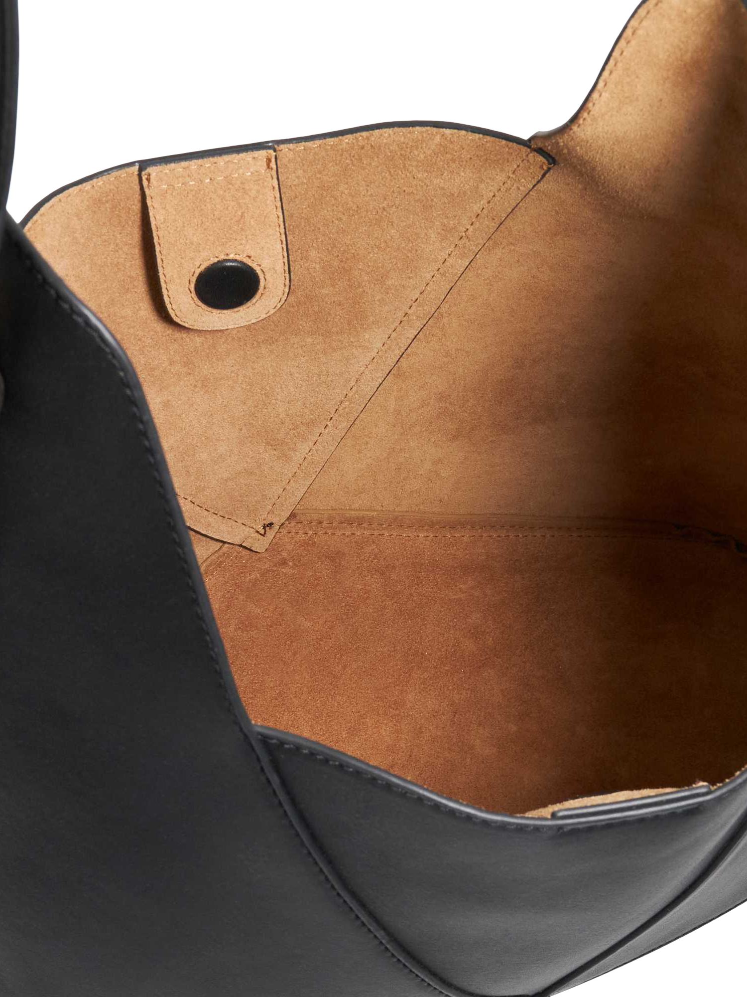 Product image 4 of 5, which shows Dune London Dearest Leather Tote Bag, Black