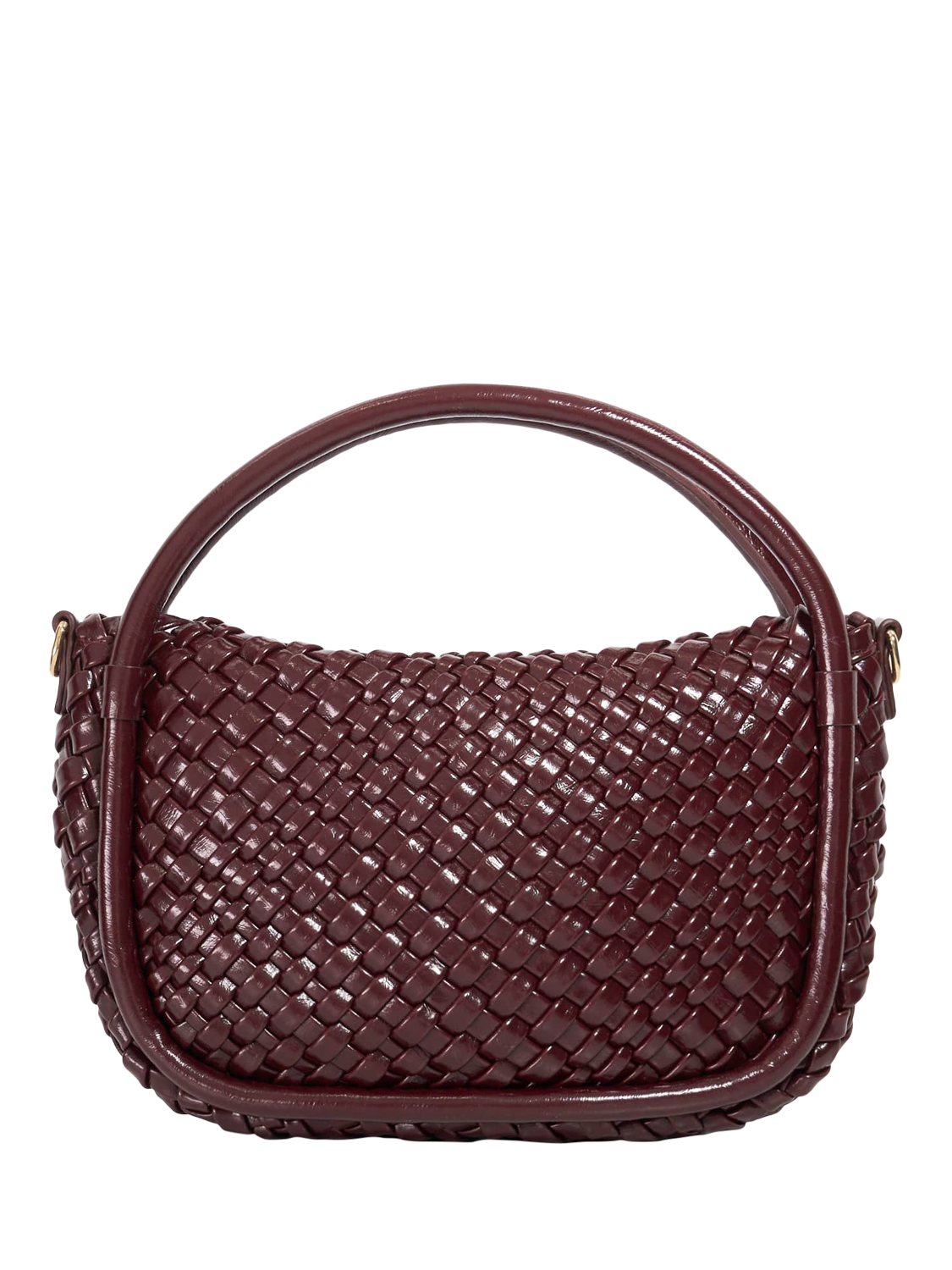 Product image 3 of 5, which shows Dune London Dinideliberate Woven Grab Bag, Burgundy