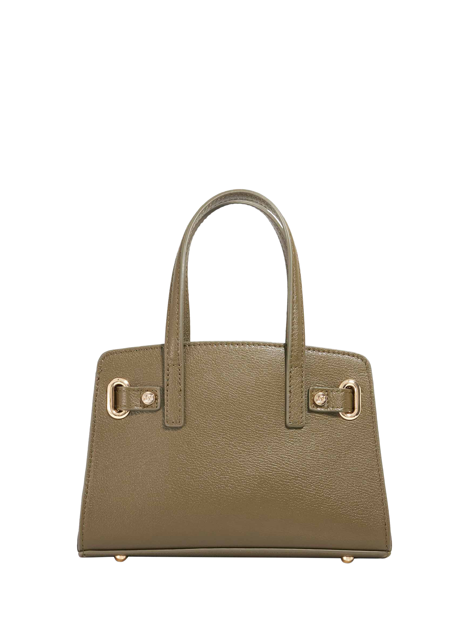Product image 3 of 5, which shows Dune London Dinkydefine Leather Grab Bag, Dark Green