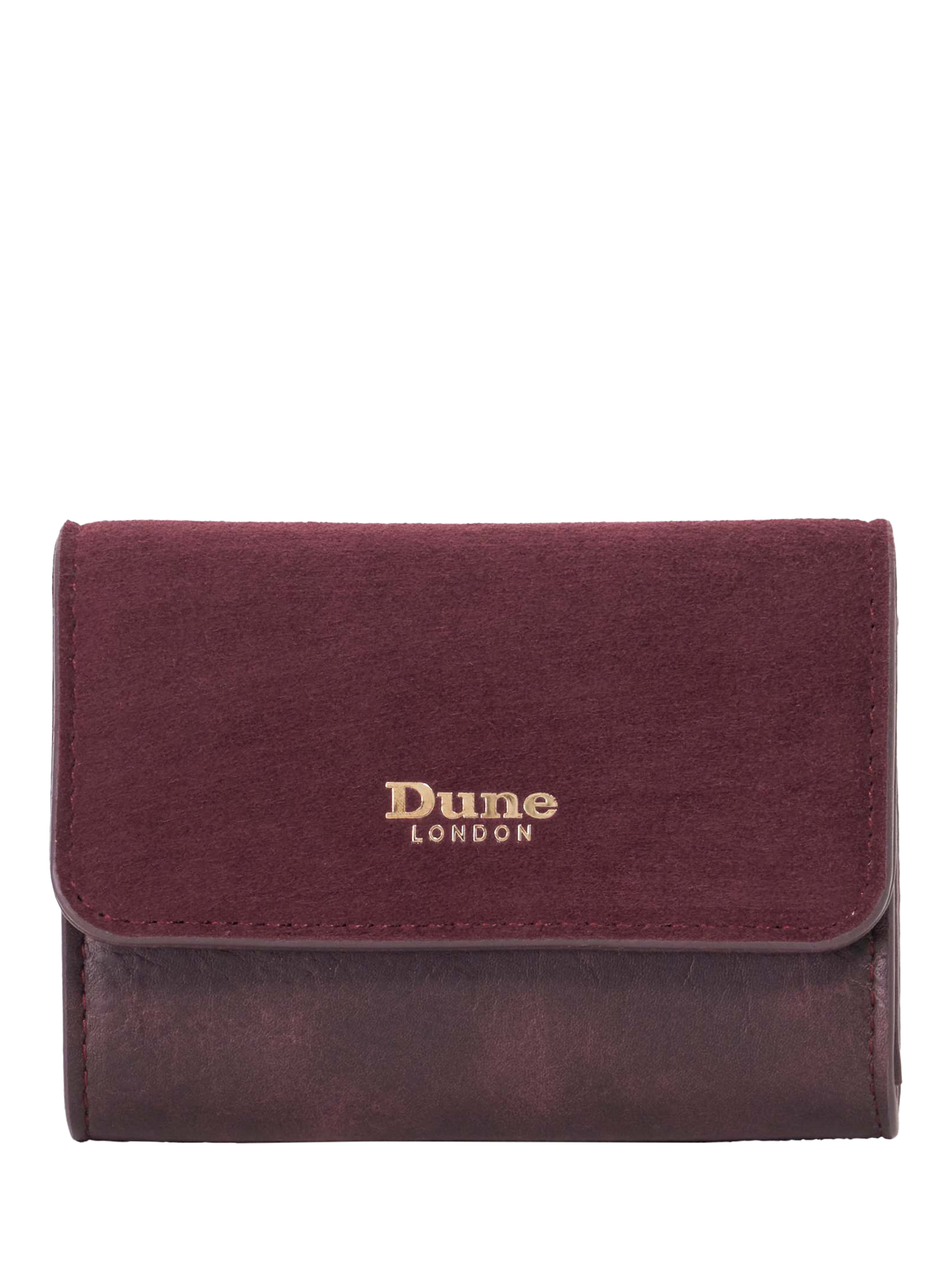 Product image 1 of 4, which shows Dune London Kelsey Fold Over Purse, Purple