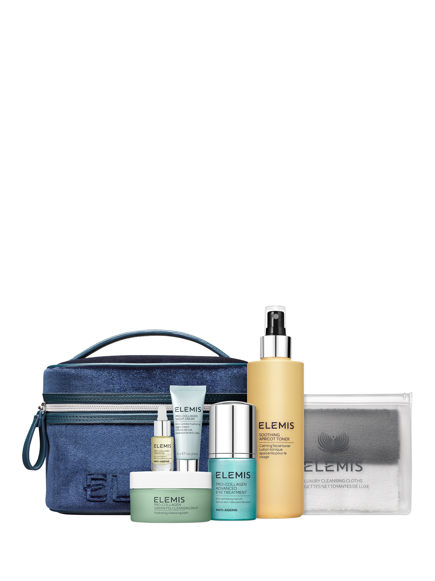 Product image 1 of 3, which shows Elemis Renew & Restore Nighttime Rituals Skincare Gift Set