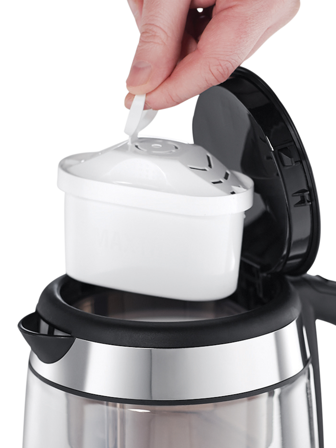 Russell Hobbs 20760-10 Purity Glass Kettle, 1L, Silver