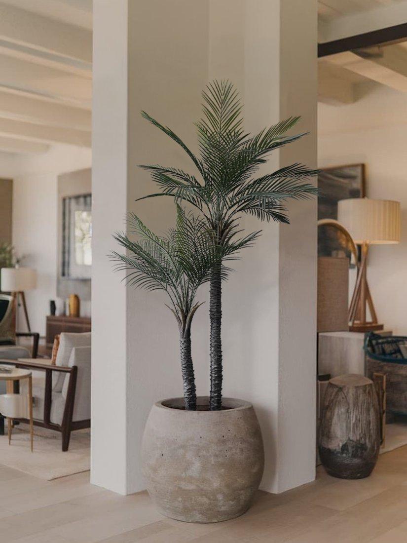 Vistafolia Outdoor Artificial Palma Gemela Palm Tree, 2.1m, Green