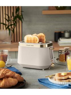 Russell Hobbs Brontë 2 Slice Toaster, Stone - view 2, Stone