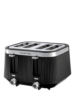 Russell Hobbs Brontë 4 Slice Toaster, Black, Black
