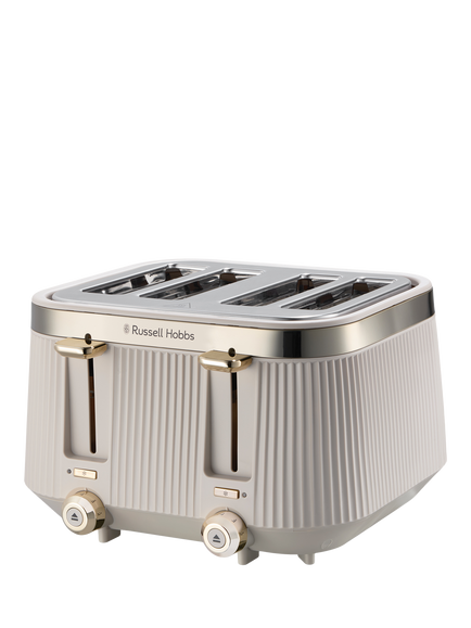 Russell Hobbs Brontë 4 Slice Toaster, Stone, Stone
