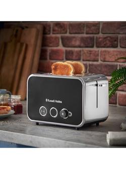 Russell Hobbs Distinctions 2 Slice Toaster, Black - view 2, Black