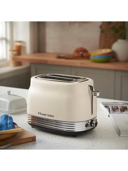 Russell Hobbs Hanley 2 Slice Toaster, Jasmine White - view 2, Jasmine White