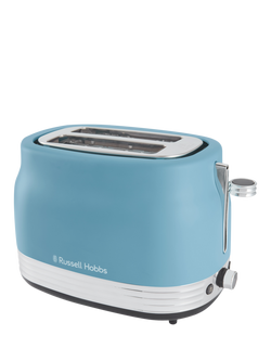 Russell Hobbs Hanley 2 Slice Toaster, Retro Blue, Retro Blue