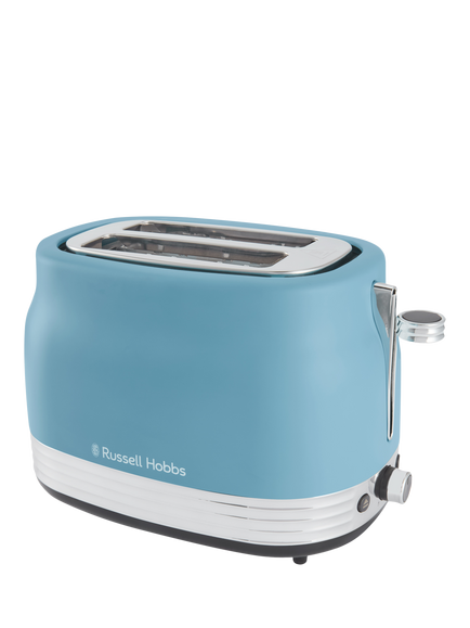 Russell Hobbs Hanley 2 Slice Toaster, Retro Blue, Retro Blue