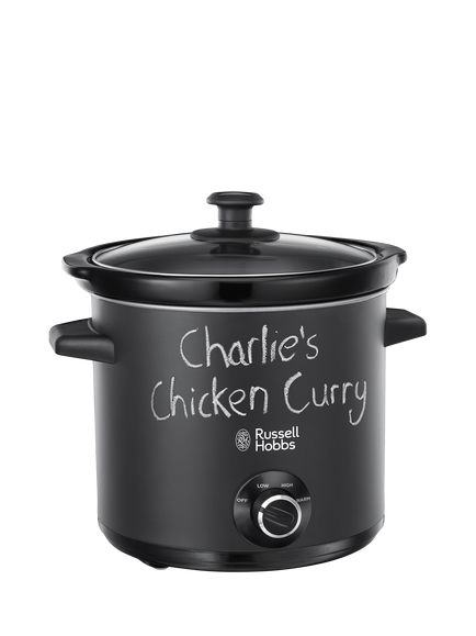 Russell Hobbs Chalkboard Slow Cooker, 3.5L, Black, Black
