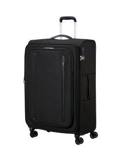 American Tourister Cloudrider Expandable Large Suitcase, 118L, Jet Black