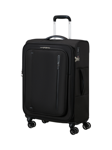 American Tourister Cloudrider 4-Wheel Expandable Medium Suitcase, 74L, Jet Black