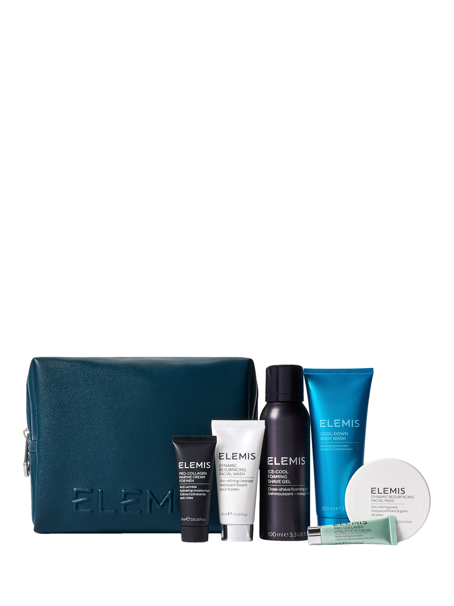 Product image 1 of 6, which shows Elemis Away for the Holidays Men's Collection Skincare Gift Set