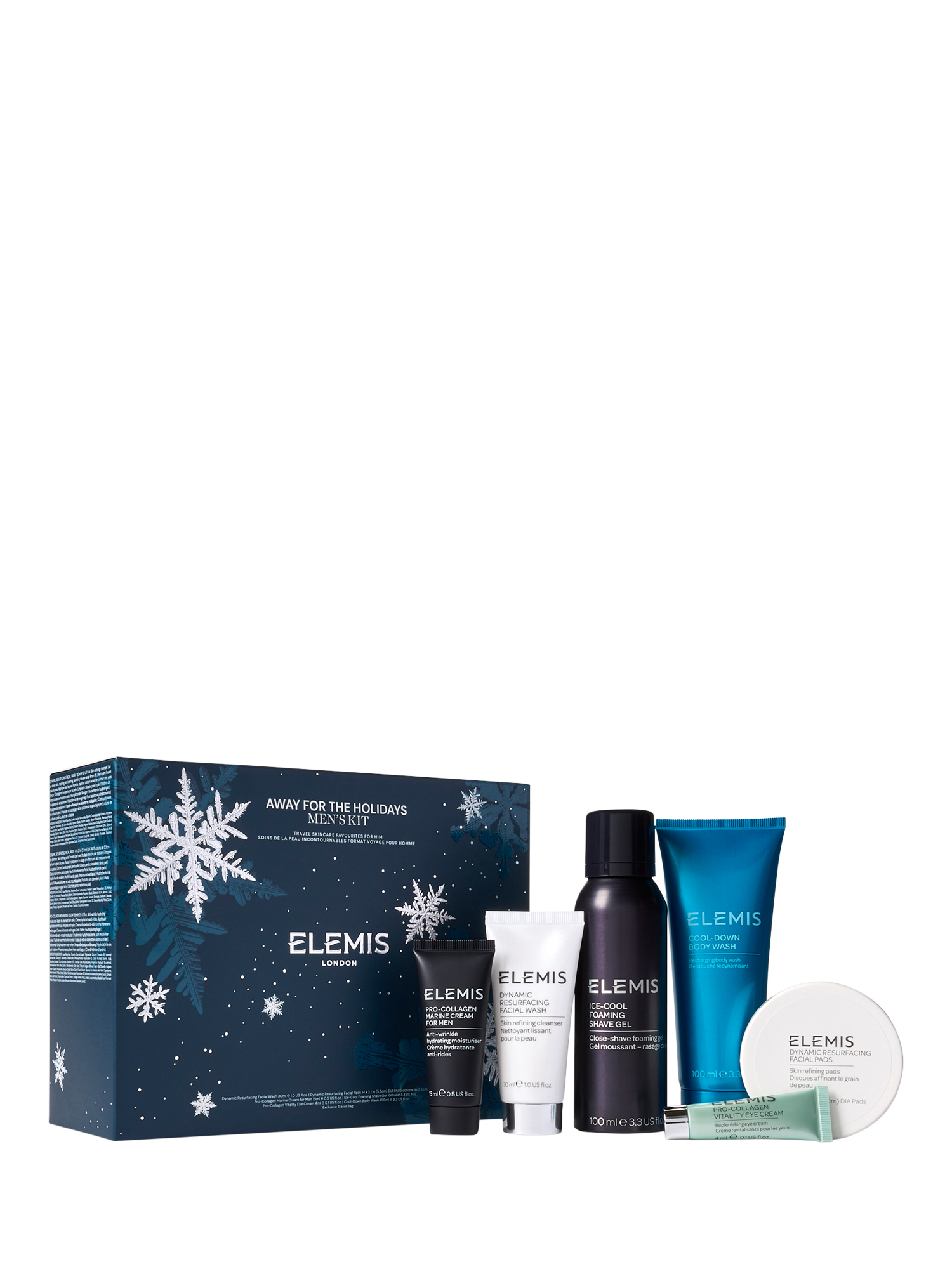 Product image 2 of 6, which shows Elemis Away for the Holidays Men's Collection Skincare Gift Set