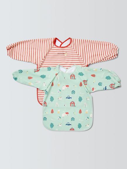 John Lewis Farmyard Weaning Bibs, Pack of 2, Multi, Multi