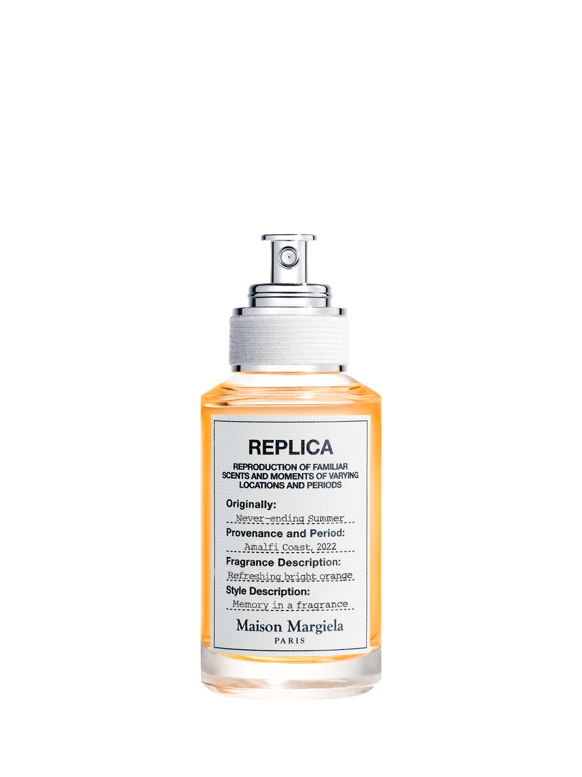 Product image 1 of 9, which shows Maison Margiela Replica Never-Ending Summer Eau de Toilette, 30ml