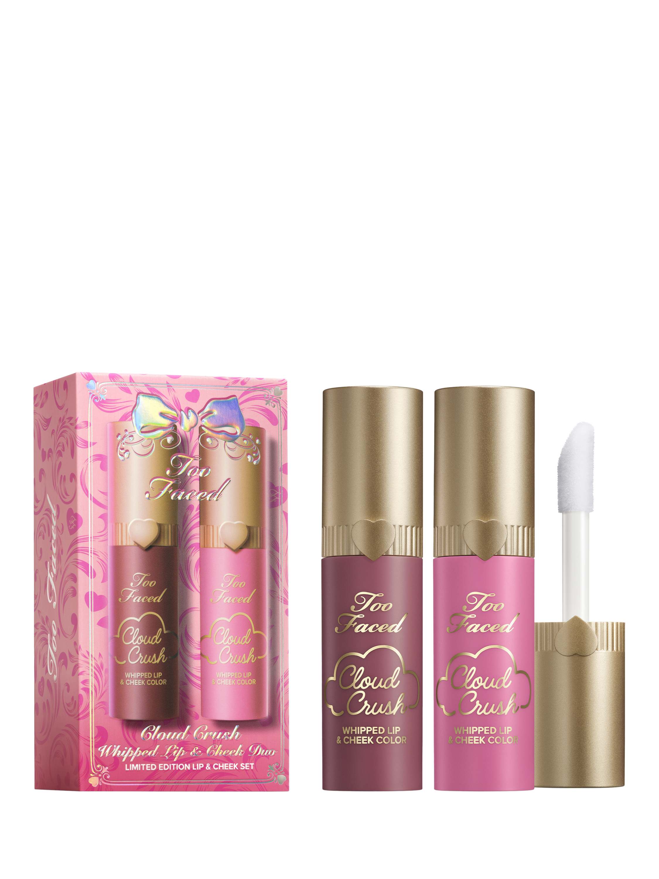 Product image 1 of 5, which shows Too Faced Limited Edition Cloud Crush Whipped Lip & Cheek Duo Makeup Gift Set