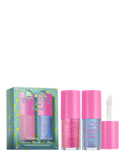 Too Faced Limited Edition Twice Upon A Time Kissing Jelly Lip Oil Duo Makeup Gift Set, Pink
