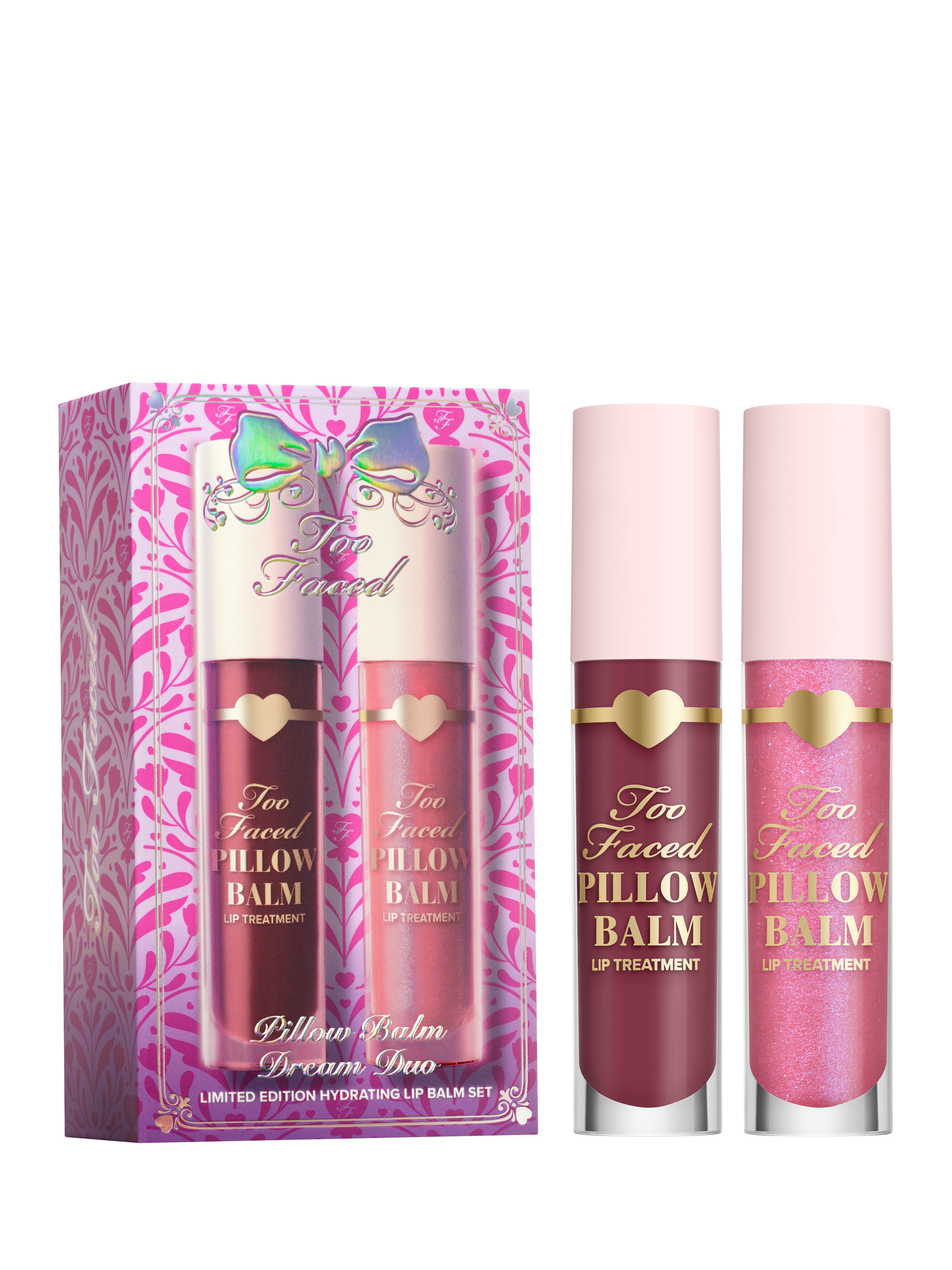Product image 1 of 3, which shows Too Faced Limited Edition Pillow Balm Dream Duo Makeup Gift Set
