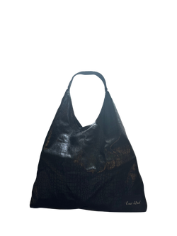 EAST 42ND Snake Print Tote Bag, Black