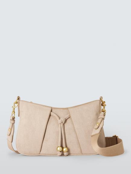 John Lewis Juno Suedette Crossbody Bag, Mushroom, Mushroom