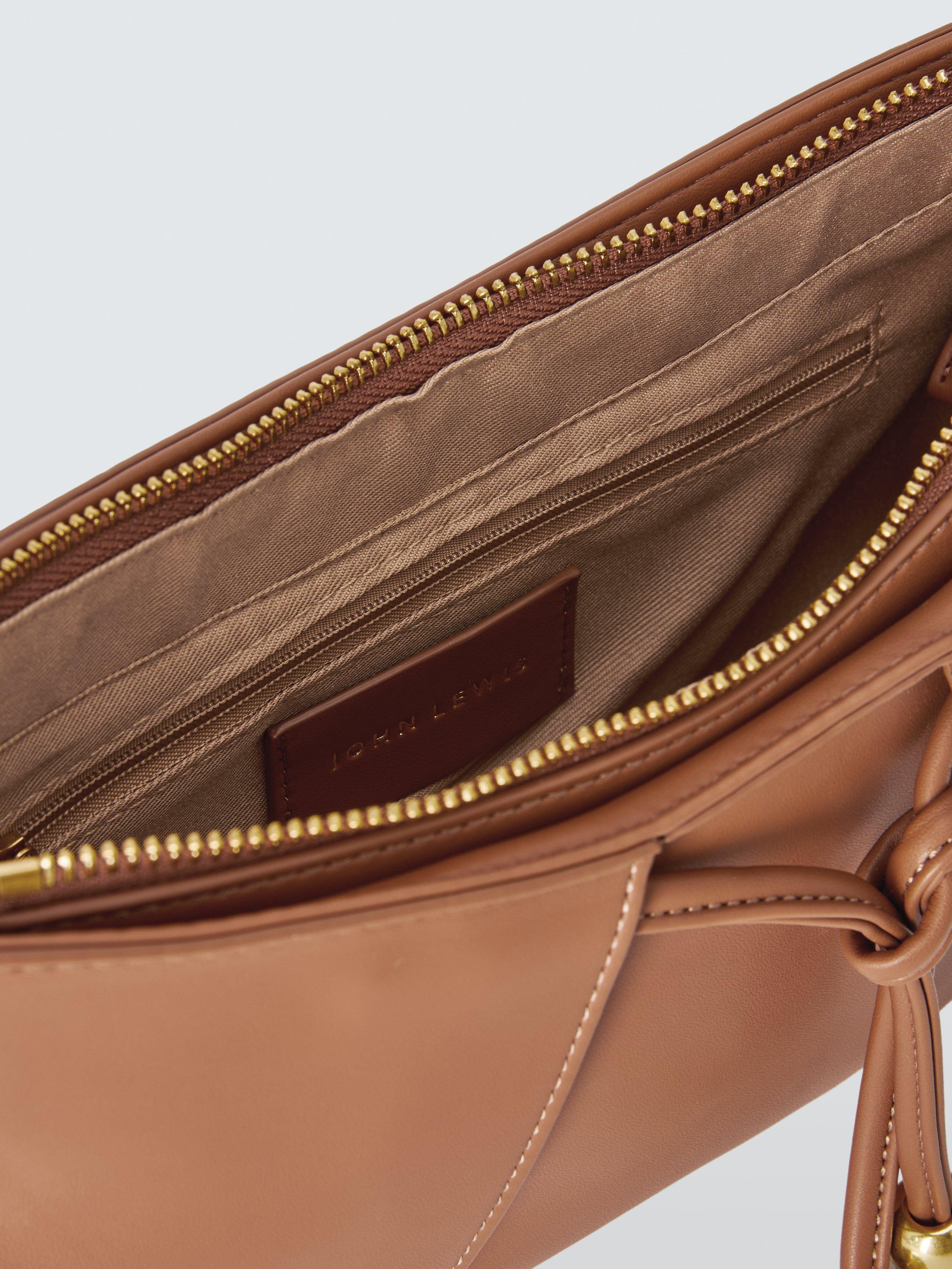 Product image 4 of 6, which shows John Lewis Juno Crossbody Bag, Tan