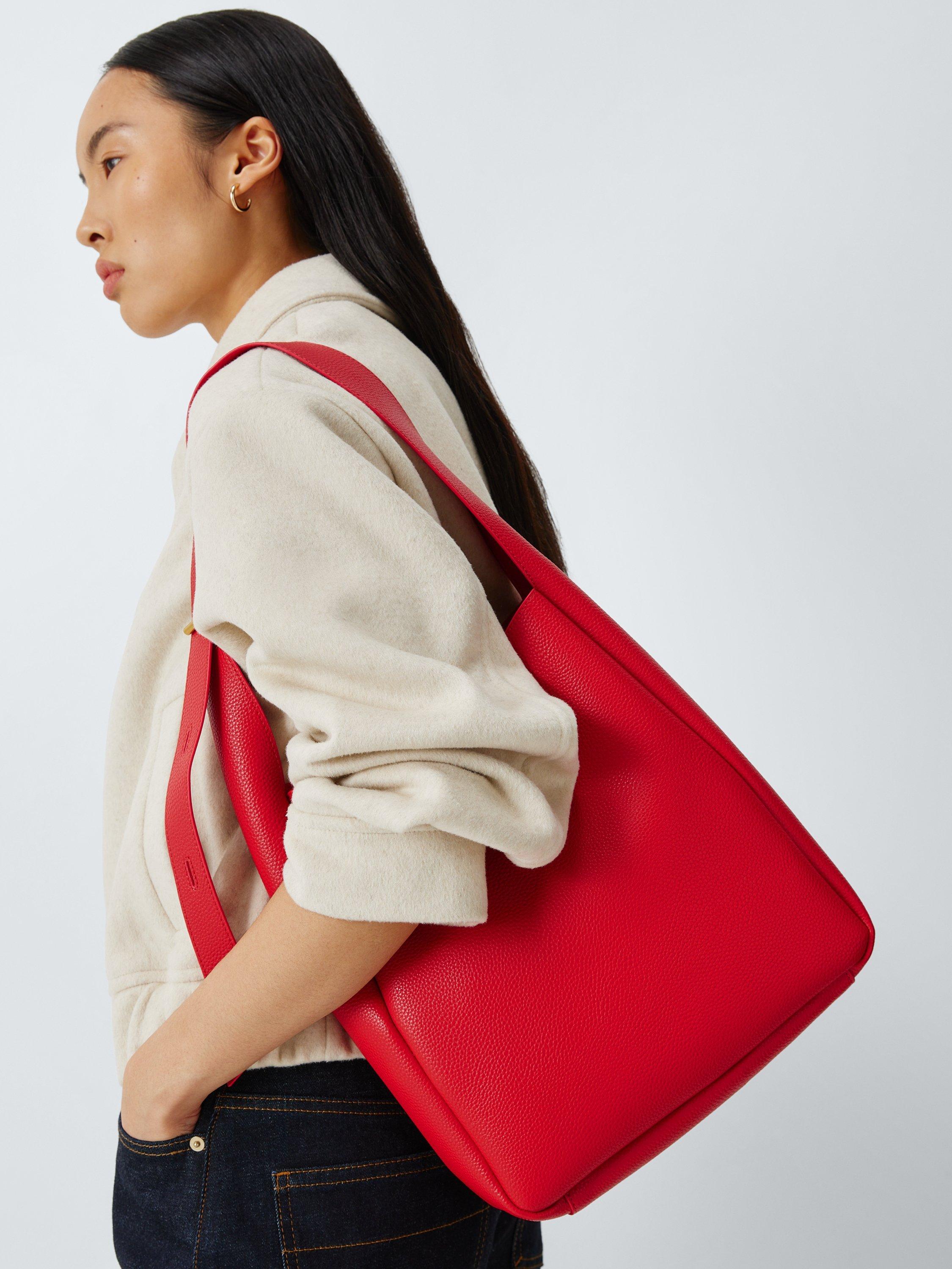 Product image 2 of 6, which shows John Lewis Hobo Bag, Red