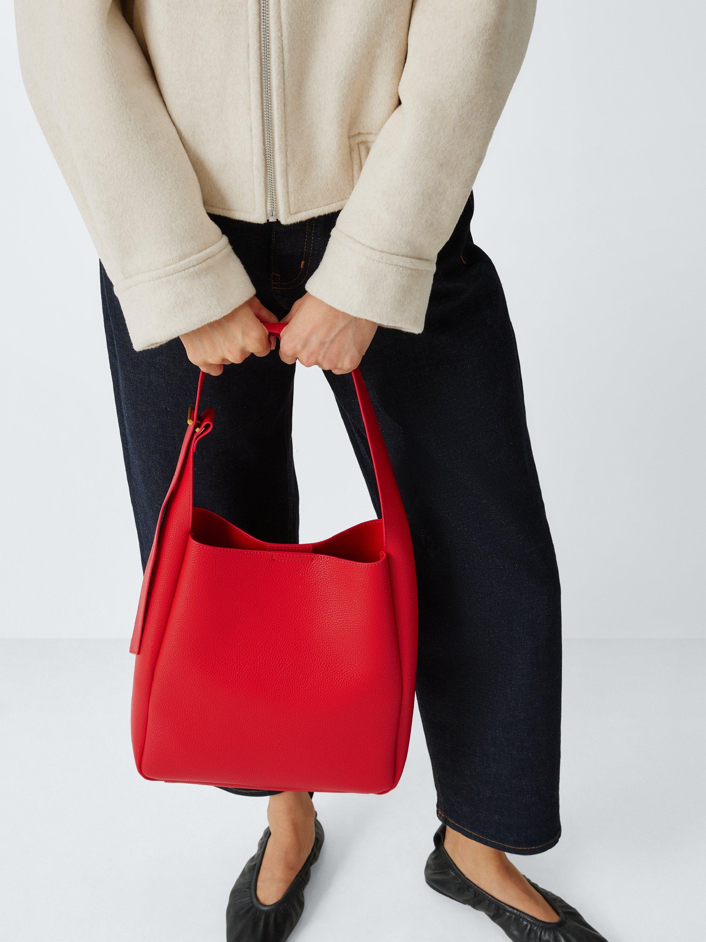 Product image 6 of 6, which shows John Lewis Hobo Bag, Red