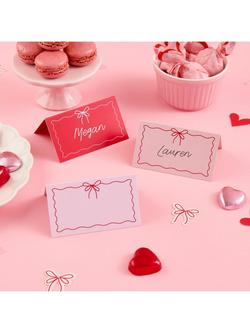 Hootyballoo Bow Place Cards, Pack of 12 - view 2, Red Multi