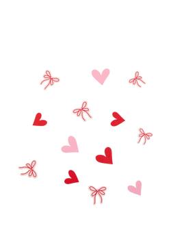 Hootyballoo Bow and Heart Paper Table Scatter, Red
