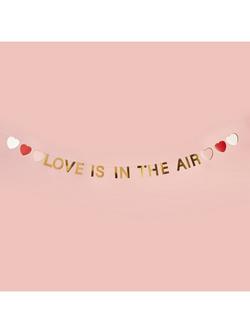 Hootyballoo Love is in the Air Card Banner, L200cm - view 2, Gold