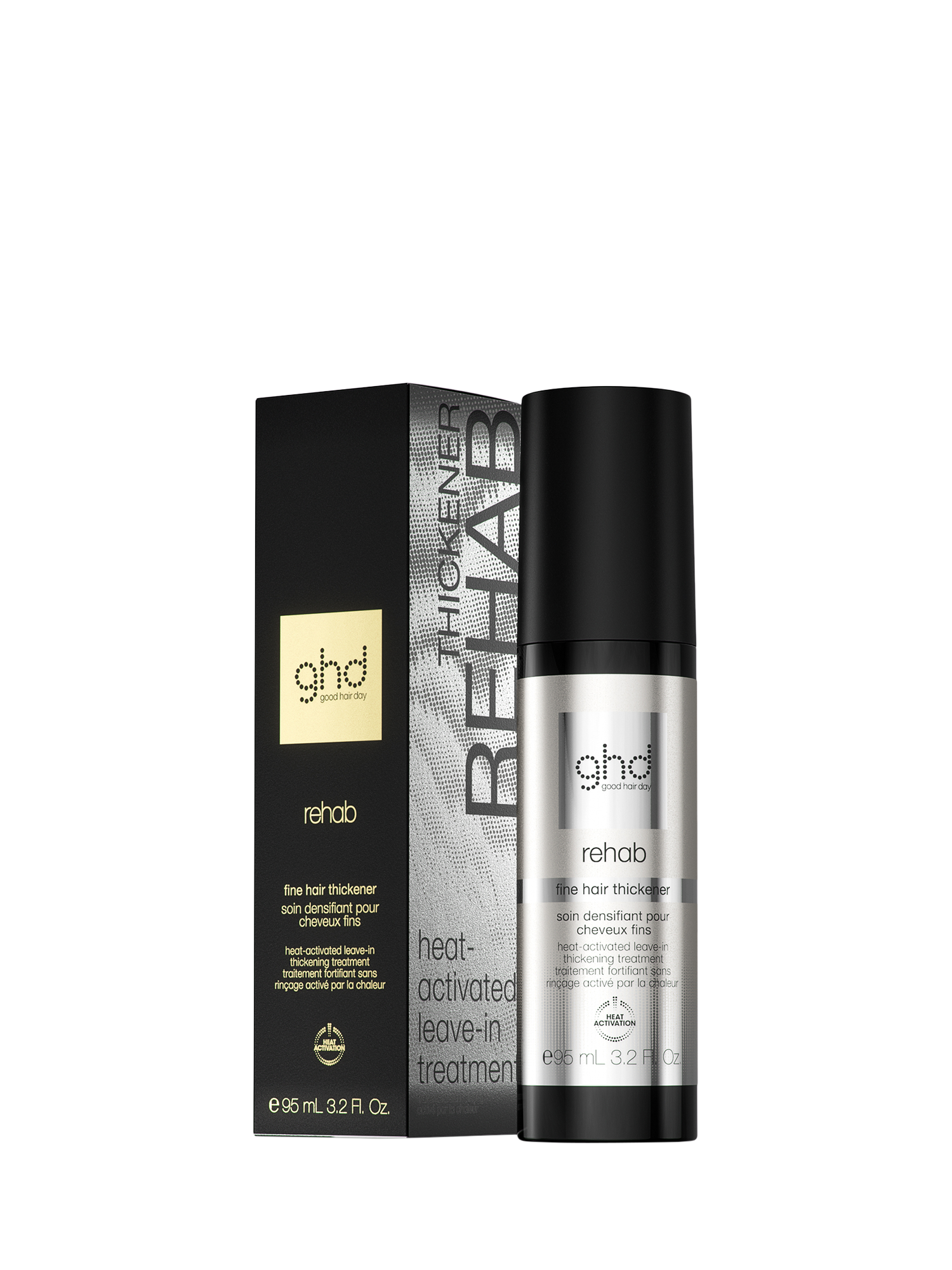 Product image 1 of 8, which shows ghd Rehab Fine Hair Thickener, 95ml