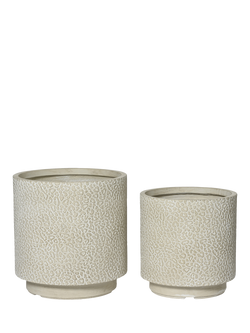 Kaemingk Leopard Print Outdoor Planters, Set of 2, Natural, Natural