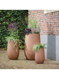 Kaemingk Column Planters, Set of 3, Rust - view 2, Rust