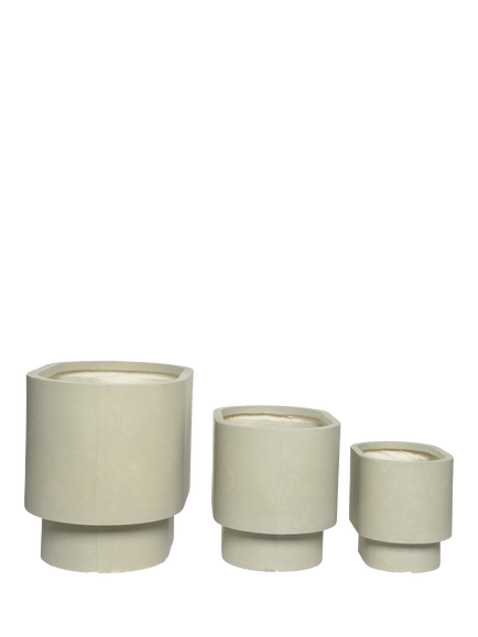 Kaemingk Salo Oval Indoor/Outdoor Planters, Set of 3, Grey - view 2, Grey