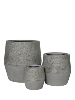 Kaemingk Silves Outdoor Planters, Set of 3, Grey, Grey