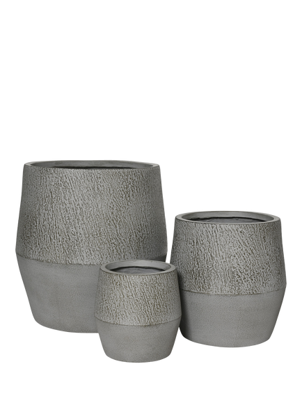 Kaemingk Silves Outdoor Planters, Set of 3, Grey, Grey