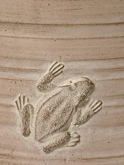 Kaemingk Hugo Frog Motif Outdoor Planters, Set of 2, 	Natural - view 2, Natural