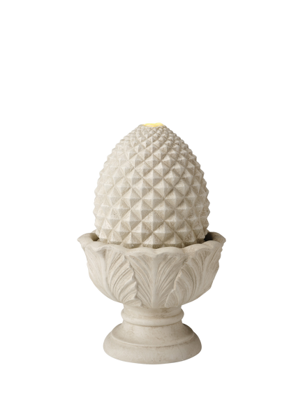 Kaemingk Artichoke Stone Effect LED Water Feature, White Natural, White