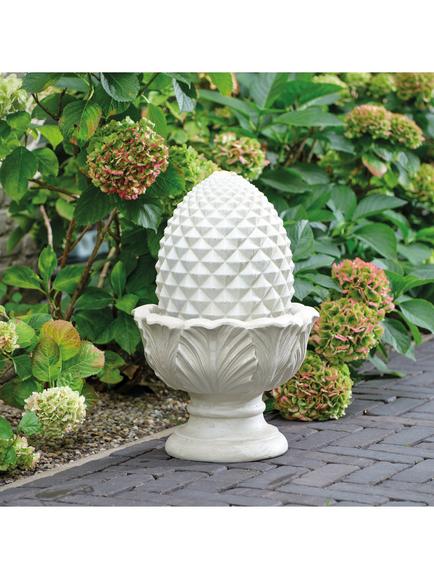 Kaemingk Artichoke Stone Effect LED Water Feature, White Natural - view 2, White