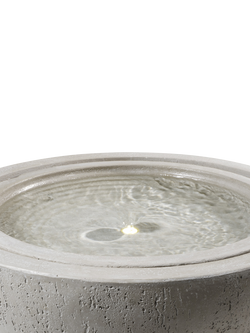 Kaemingk Whirlpool Stone Effect LED Water Feature, Grey - view 2, Grey