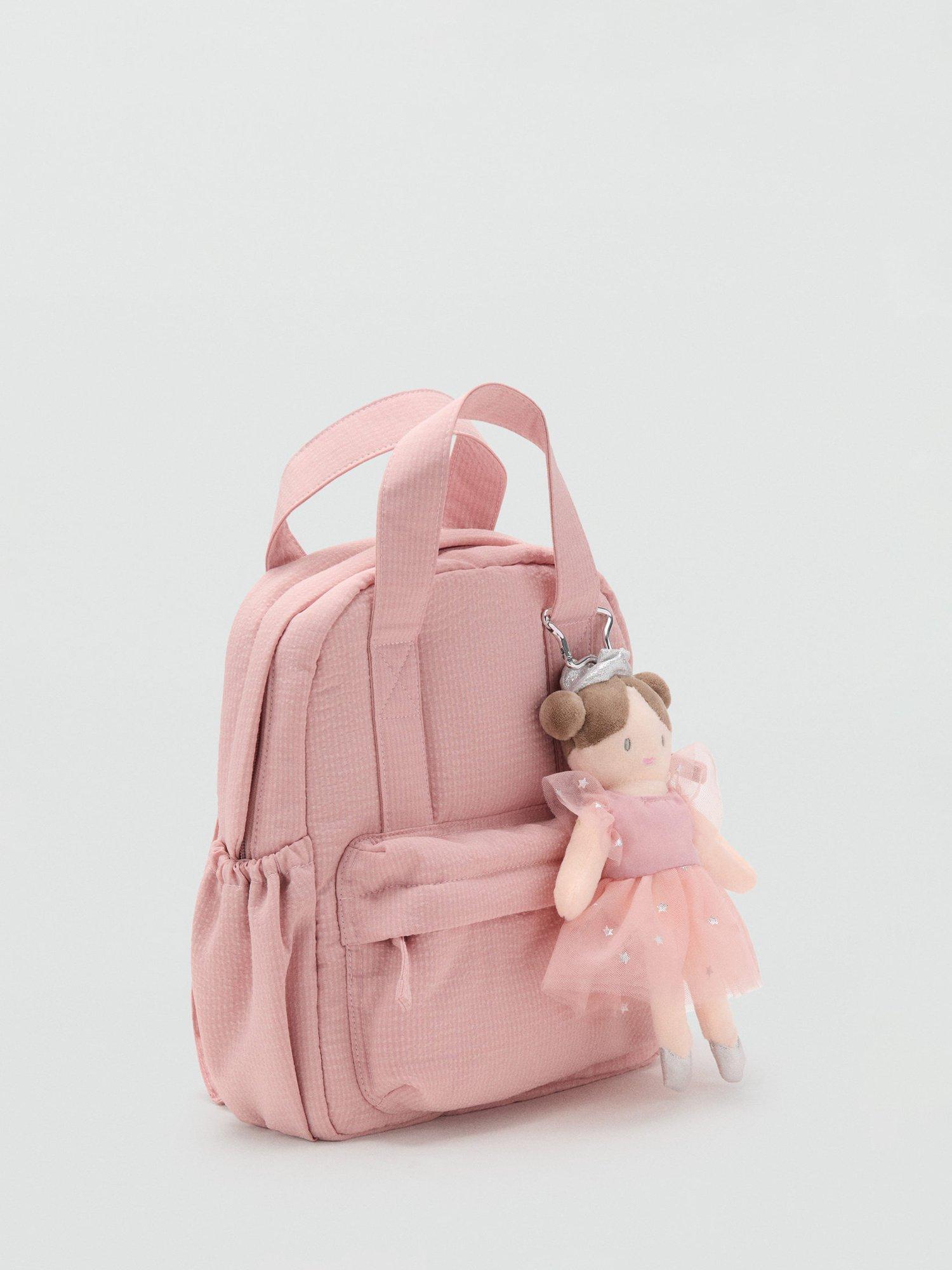 Product image 2 of 5, which shows Mango Kids' Ballet Backpack Bag, Pastel Pink